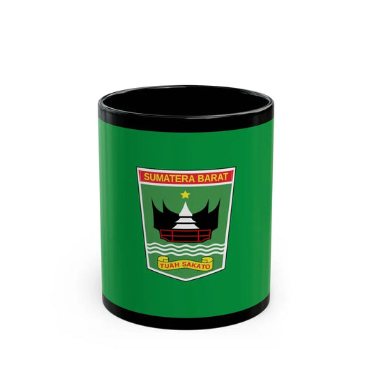 Flag of West Sumatra Indonesia - Black Coffee Mug-11oz-Go Mug Yourself