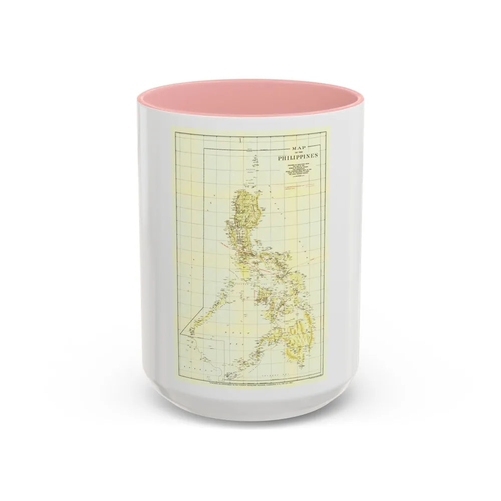 Philippines, The (1905) (Map) Accent Coffee Mug-Go Mug Yourself