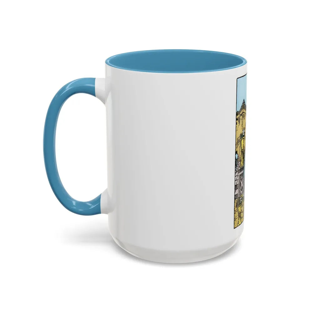 The 6 of Cups (Tarot Card) Accent Coffee Mug-Go Mug Yourself