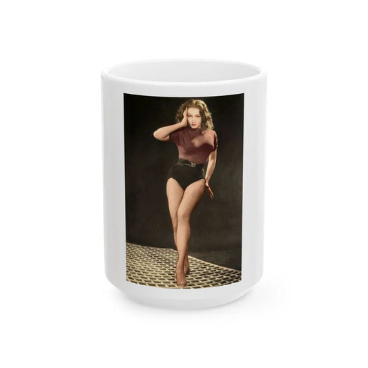 Julie Newmar #04 (Vintage Female Icon) White Coffee Mug-15oz-Go Mug Yourself