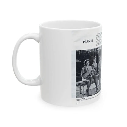 Faith Domergue #230 - [Pages 64 & 65] Pages 7 & 8 of 14+6 B&W Photos & Long Article on her from Pageant Digest Mag. April '51 (Vintage Female Icon) White Coffee Mug-Go Mug Yourself