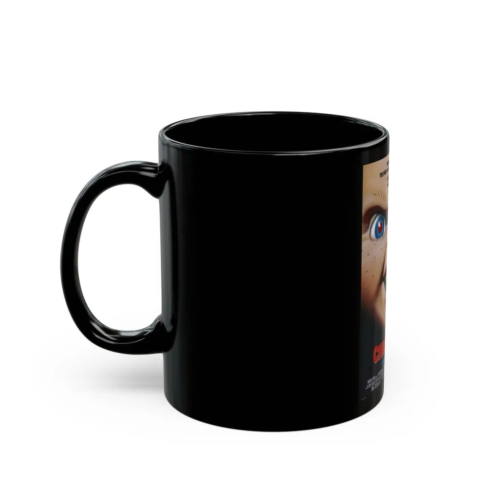 CHILD'S PLAY 3 1991 Movie Poster - Black Coffee Mug-Go Mug Yourself