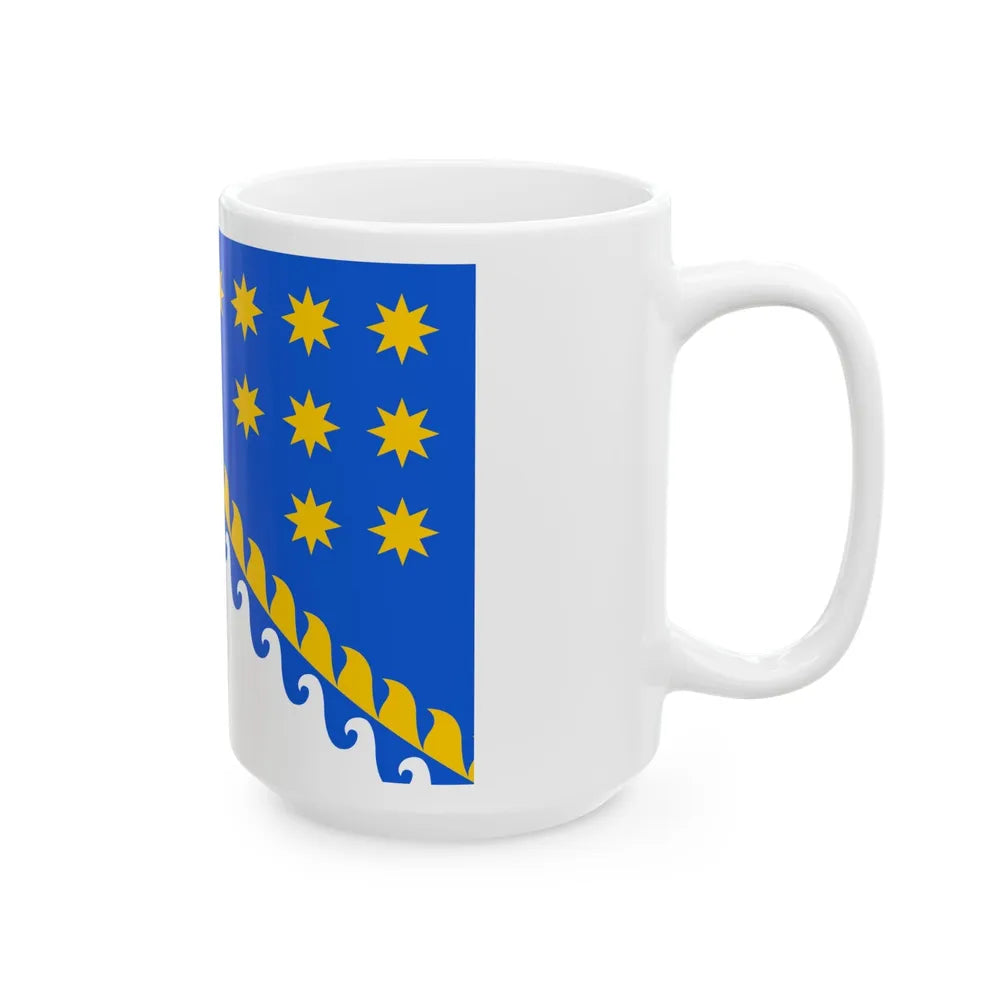 Flag of Dnipropetrovsk Oblast Ukraine - White Coffee Mug-Go Mug Yourself