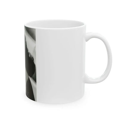 Julia Adams #32 - 8x10 B&W Head & Shoulder Glamour Portrait 1 (Vintage Female Icon) White Coffee Mug-Go Mug Yourself