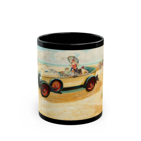 Buick Motors ad illustration - Black Coffee Mug-11oz-Go Mug Yourself