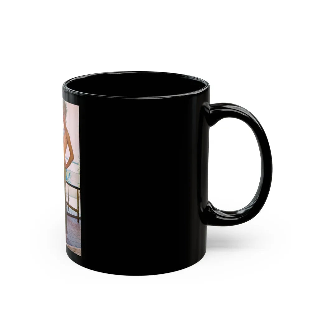 Susan Denberg #67 - Topless (Vintage Female Icon) Black Coffee Mug-Go Mug Yourself