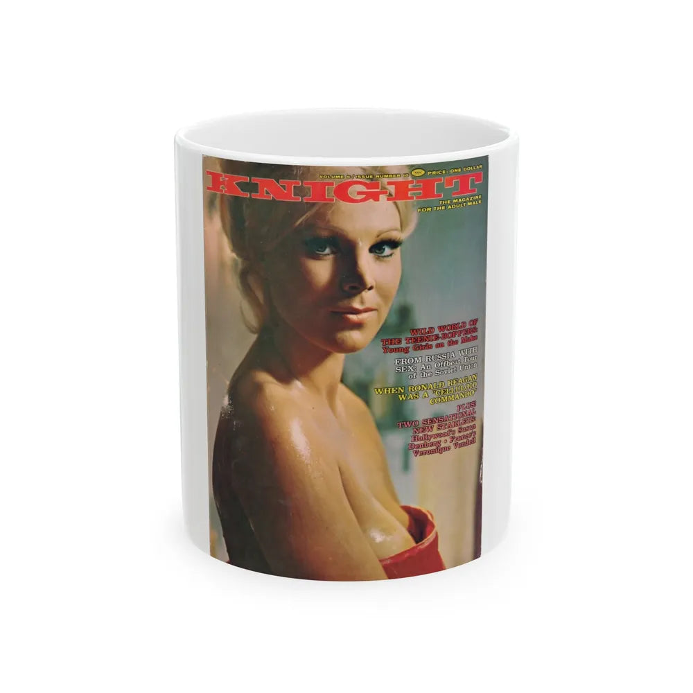 Susan Denberg #105 - Mag. Cover (Vintage Female Icon) White Coffee Mug-11oz-Go Mug Yourself