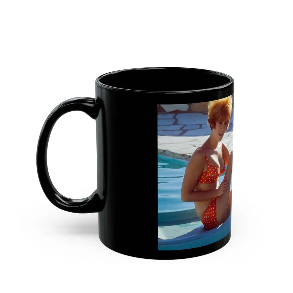 Jill St. John #162 (Vintage Female Icon) Black Coffee Mug-Go Mug Yourself