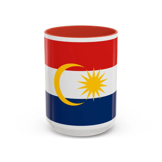 Flag of Labuan Malaysia - Accent Coffee Mug-15oz-Red-Go Mug Yourself