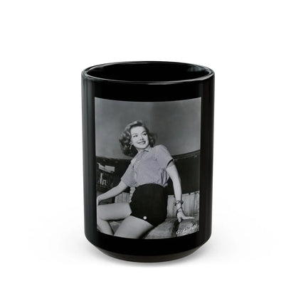 Leslie Parrish #271 (Vintage Female Icon) Black Coffee Mug-15oz-Go Mug Yourself