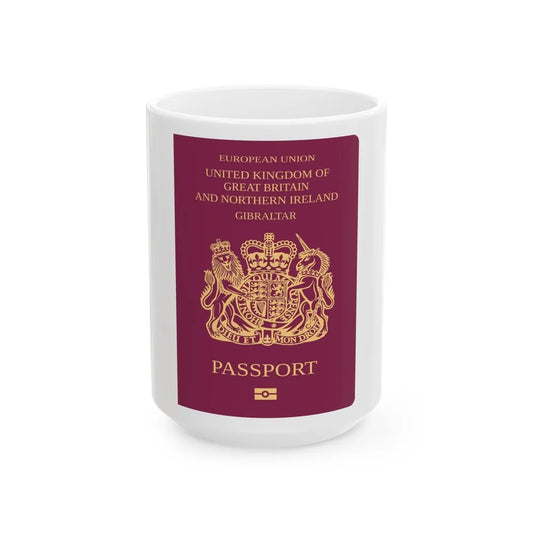 Gibraltar Passport - White Coffee Mug-15oz-Go Mug Yourself