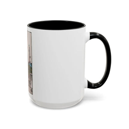 The 2 of Wands (Tarot Card) Accent Coffee Mug-Go Mug Yourself