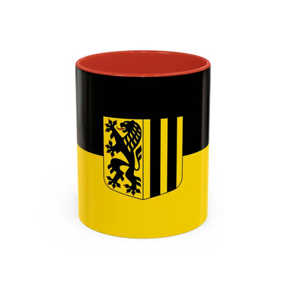 Flag of Dresden Germany - Accent Coffee Mug-11oz-Red-Go Mug Yourself