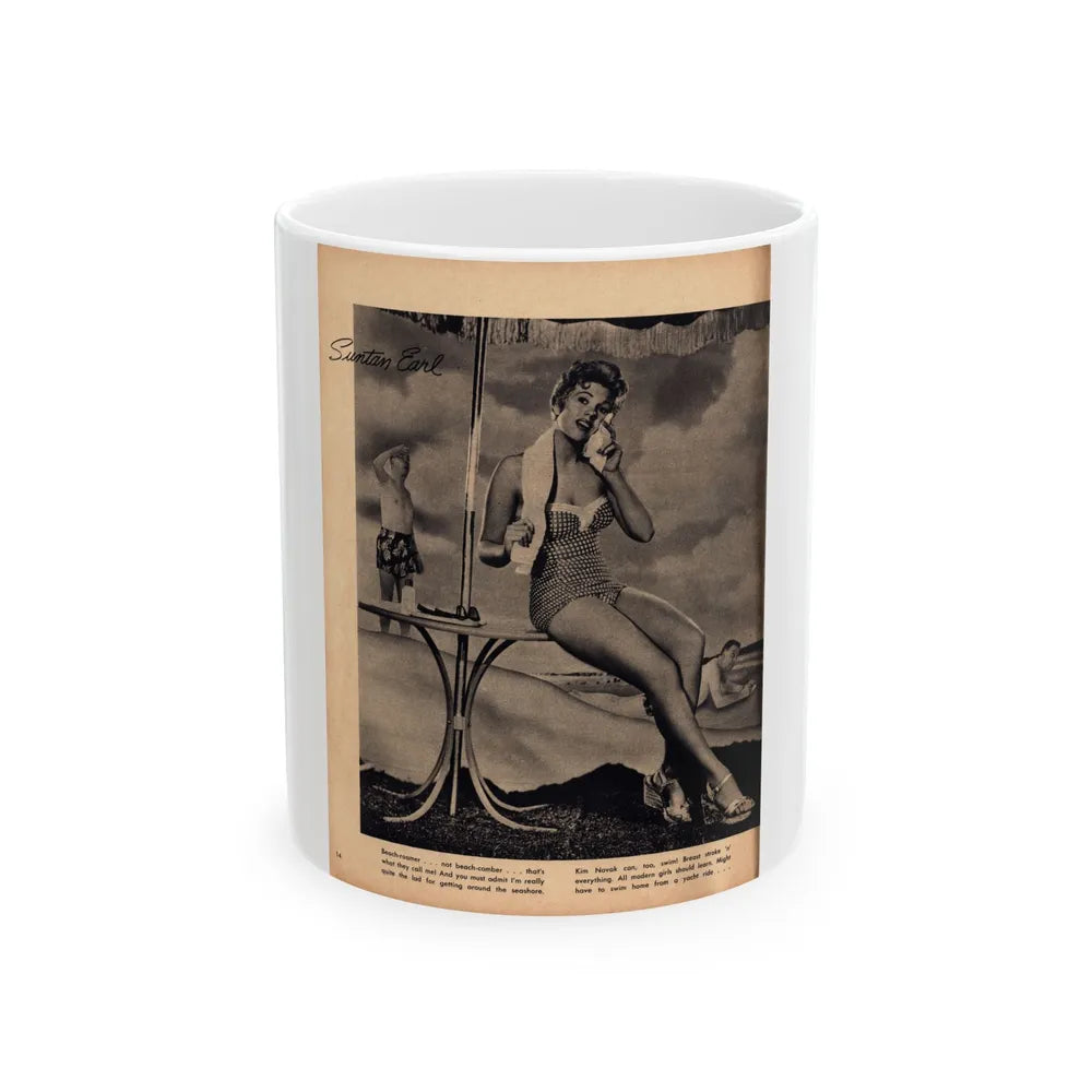 Kim Novak #341 2 (Vintage Female Icon) White Coffee Mug-11oz-Go Mug Yourself