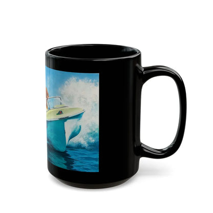 Boat Fun, story illustration - Black Coffee Mug-Go Mug Yourself