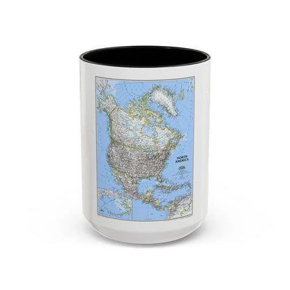 North America (2005) (Map) Accent Coffee Mug-15oz-Black-Go Mug Yourself