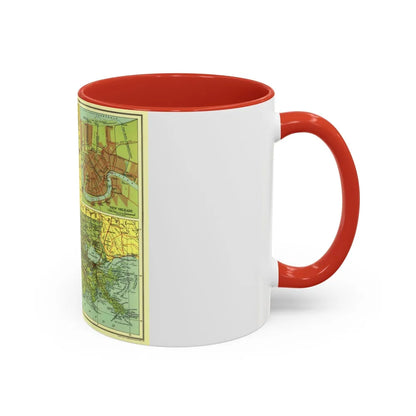 USA - Louisiana (1930) (Map) Accent Coffee Mug-Go Mug Yourself