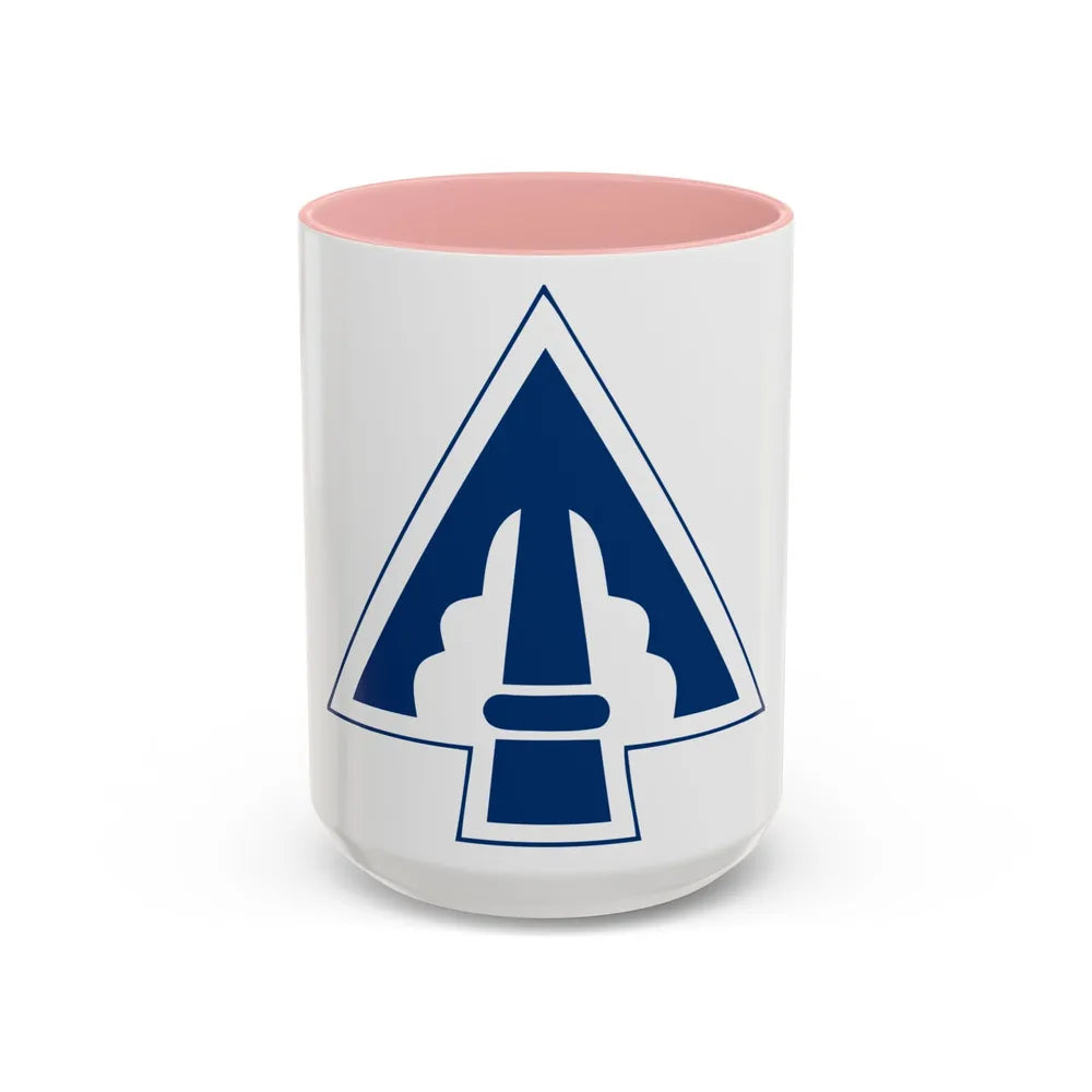 XXII Corps (U.S. Army) Accent Coffee Mug-15oz-Pink-Go Mug Yourself