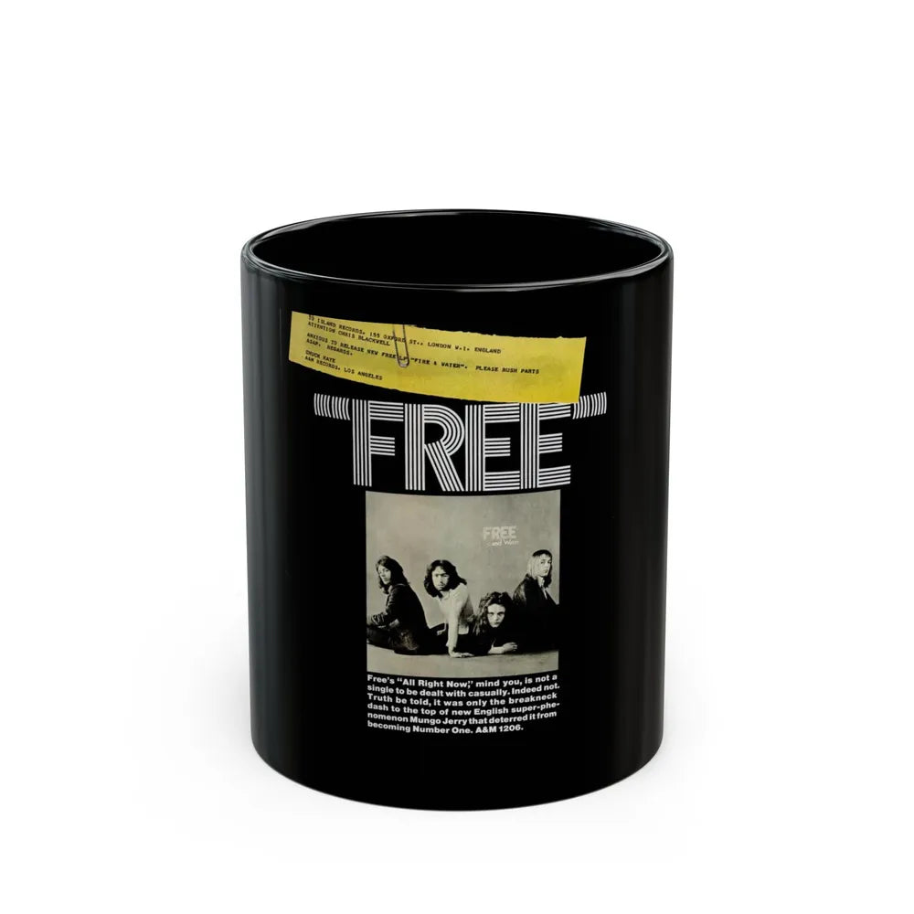 Free 1970 (Music Poster) Black Coffee Mug-11oz-Go Mug Yourself