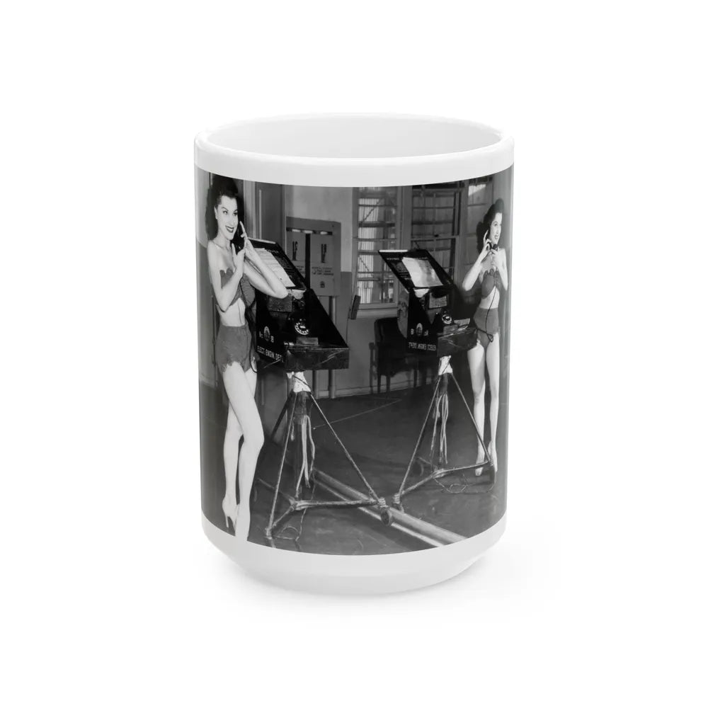 Debra Paget #493 (Vintage Female Icon) White Coffee Mug-15oz-Go Mug Yourself