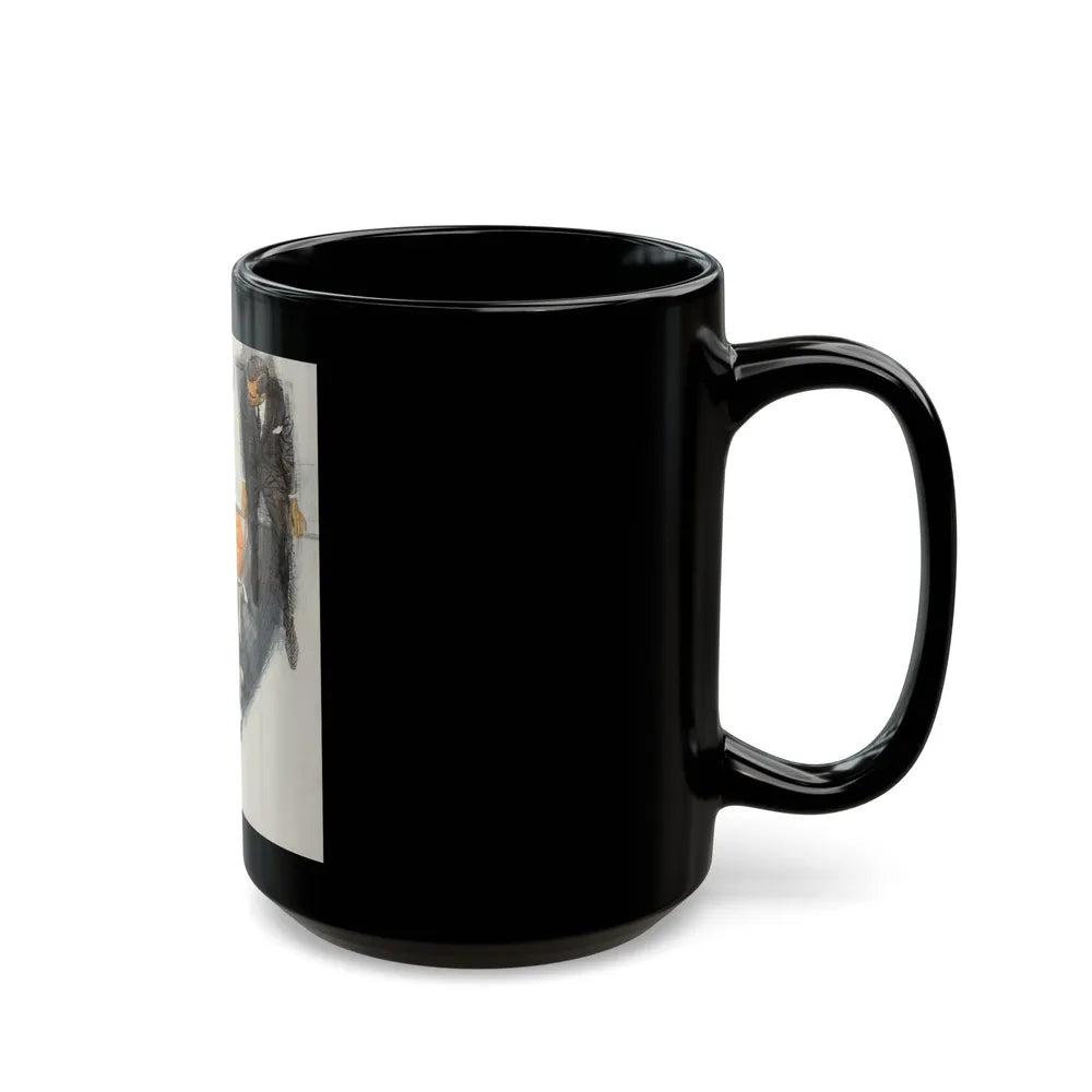 Crime Scene, probable story illustration - Black Coffee Mug-Go Mug Yourself