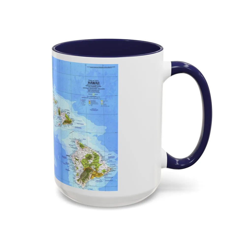 USA - Hawaii (1976) (Map) Accent Coffee Mug-Go Mug Yourself