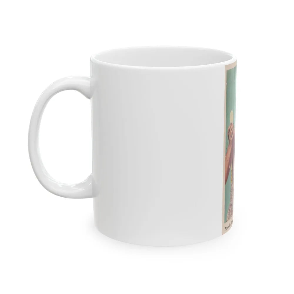 Pamela Duncan #34 - 2.25x4 Clipping (Vintage Female Icon) White Coffee Mug-Go Mug Yourself