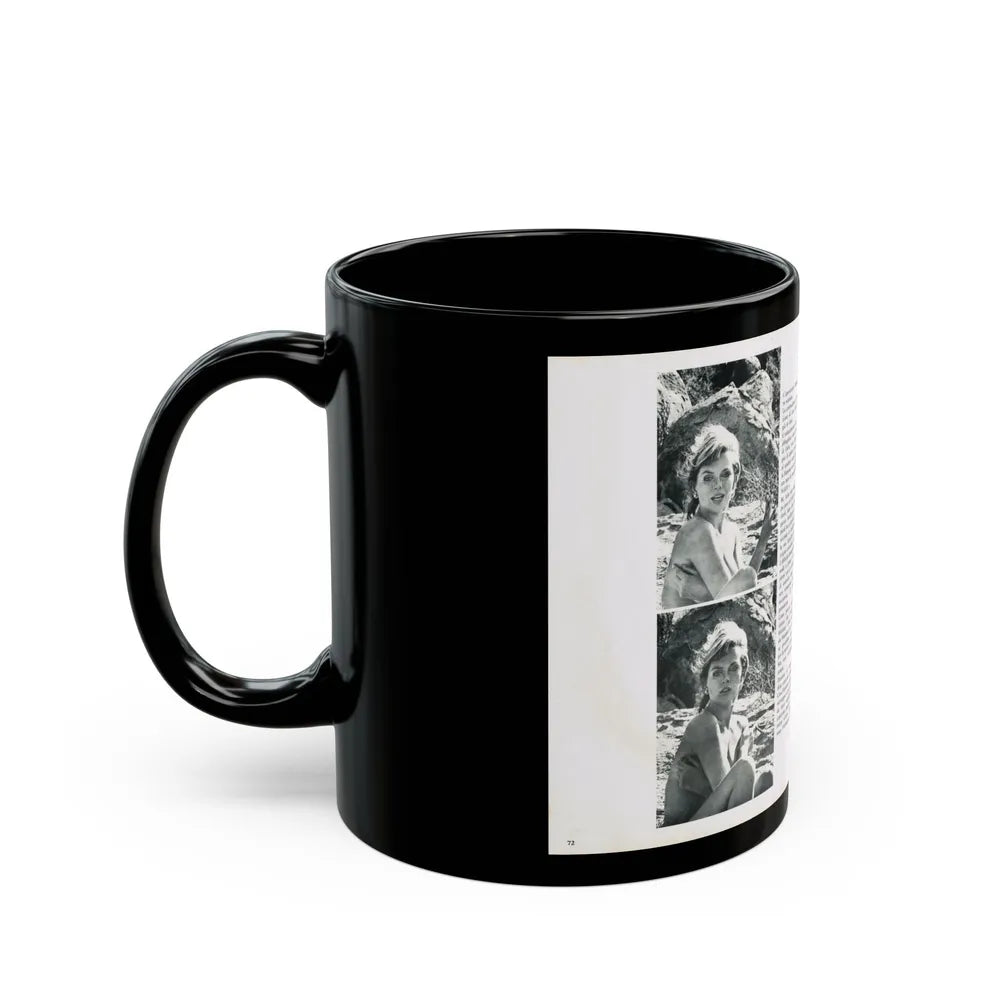 Julie Ege #214 (Vintage Female Icon) Black Coffee Mug-Go Mug Yourself