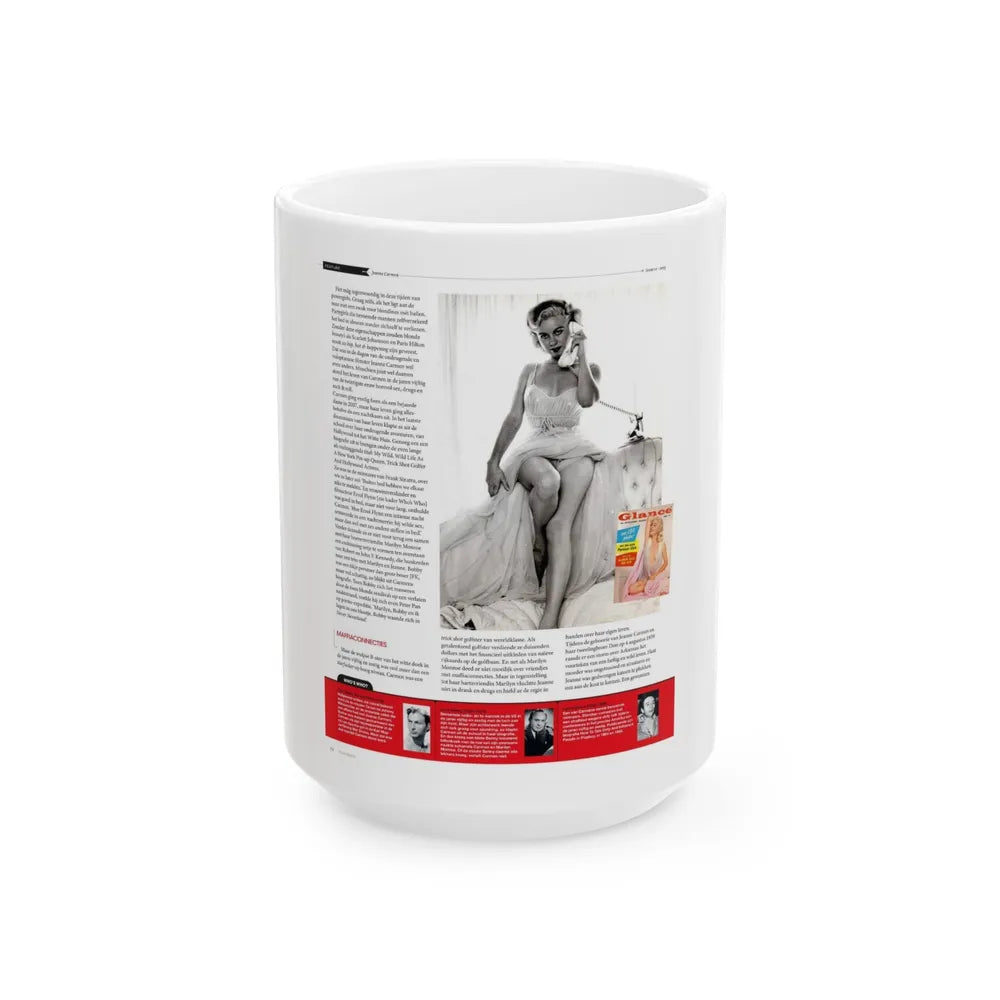 Jeanne Carmen #223 - German Mag. Layout (Vintage Female Icon) White Coffee Mug-15oz-Go Mug Yourself