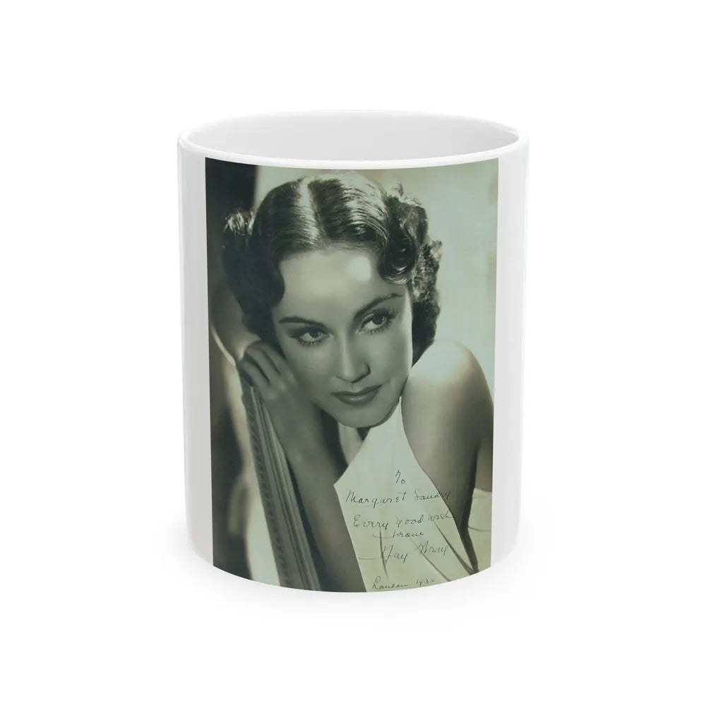 Fay Wray #146 (Vintage Female Icon) White Coffee Mug-11oz-Go Mug Yourself