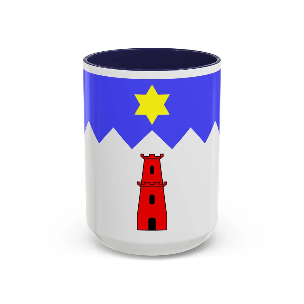 Flag of Gharb Malta - Accent Coffee Mug-15oz-Navy-Go Mug Yourself