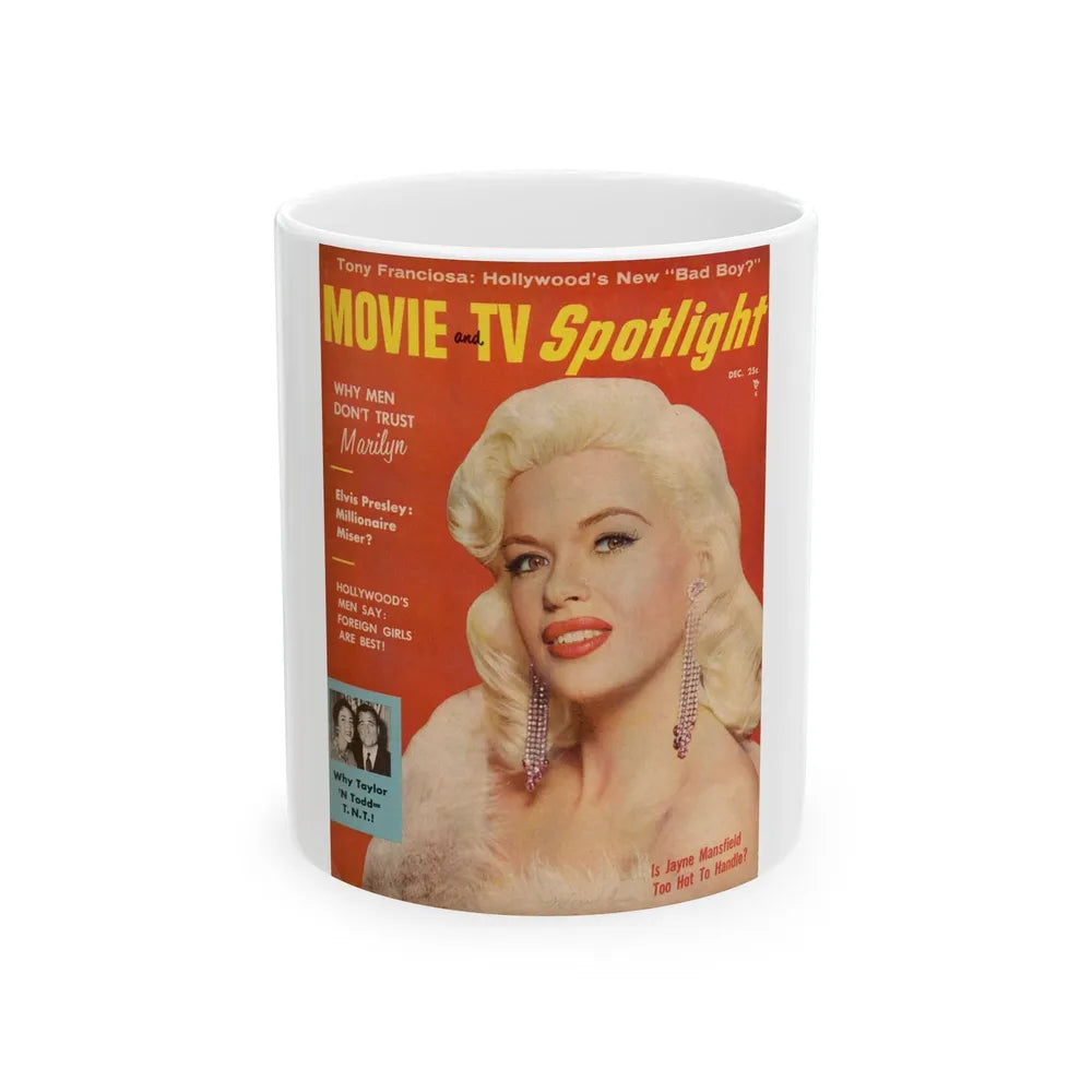 Jayne Mansfield #136 - Mag. Cover (Vintage Female Icon) White Coffee Mug-11oz-Go Mug Yourself