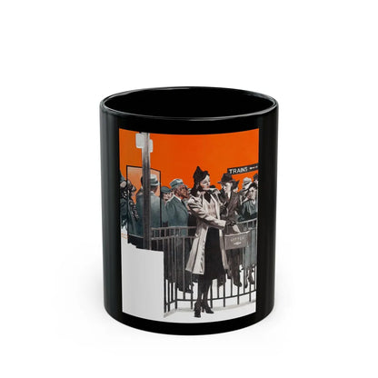 Friend Of The Family by Peter Coats (1), Britannia And Eve magazine, 1939 - Black Coffee Mug-11oz-Go Mug Yourself