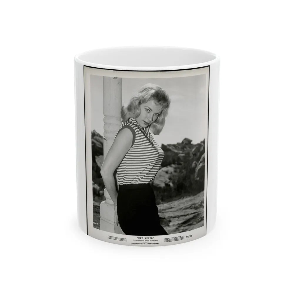 Eve Meyer #57 (Vintage Female Icon) White Coffee Mug-11oz-Go Mug Yourself