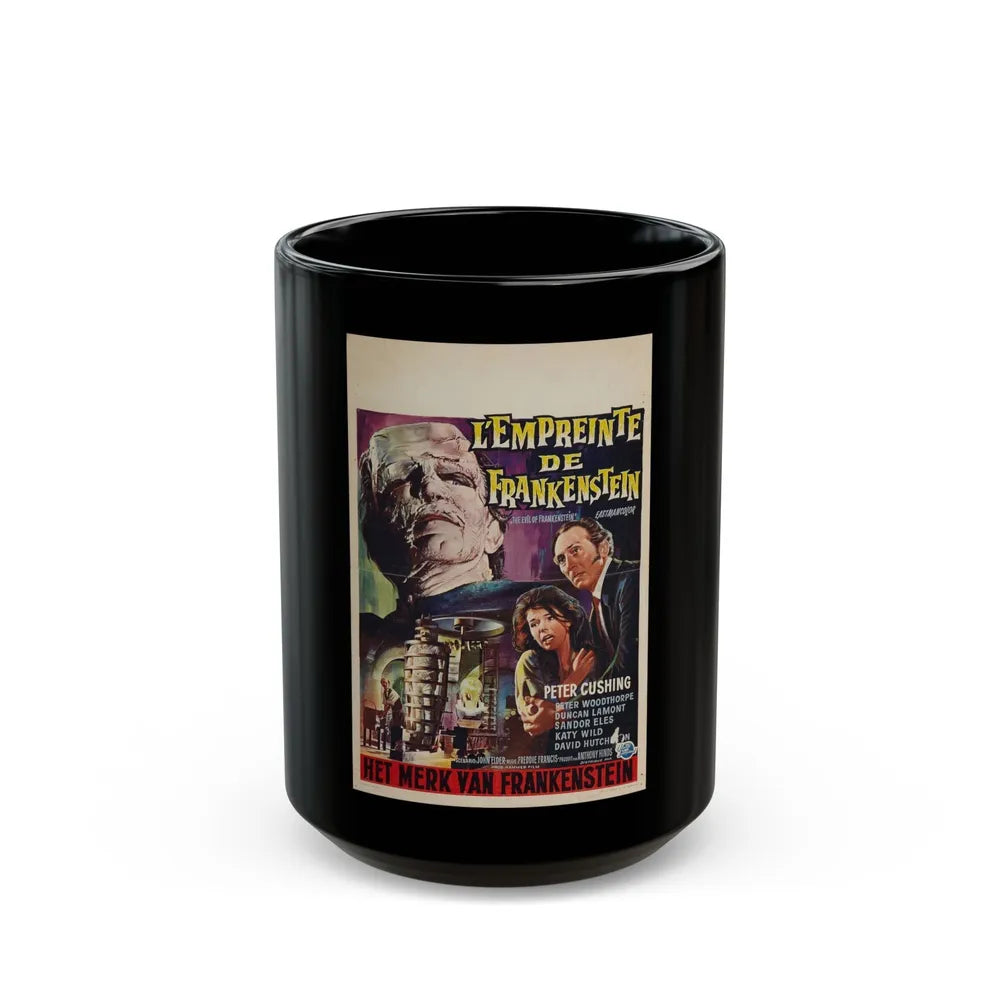 EVIL OF FRANKENSTEIN (BELGIAN) 1964 Movie Poster - Black Coffee Mug-15oz-Go Mug Yourself