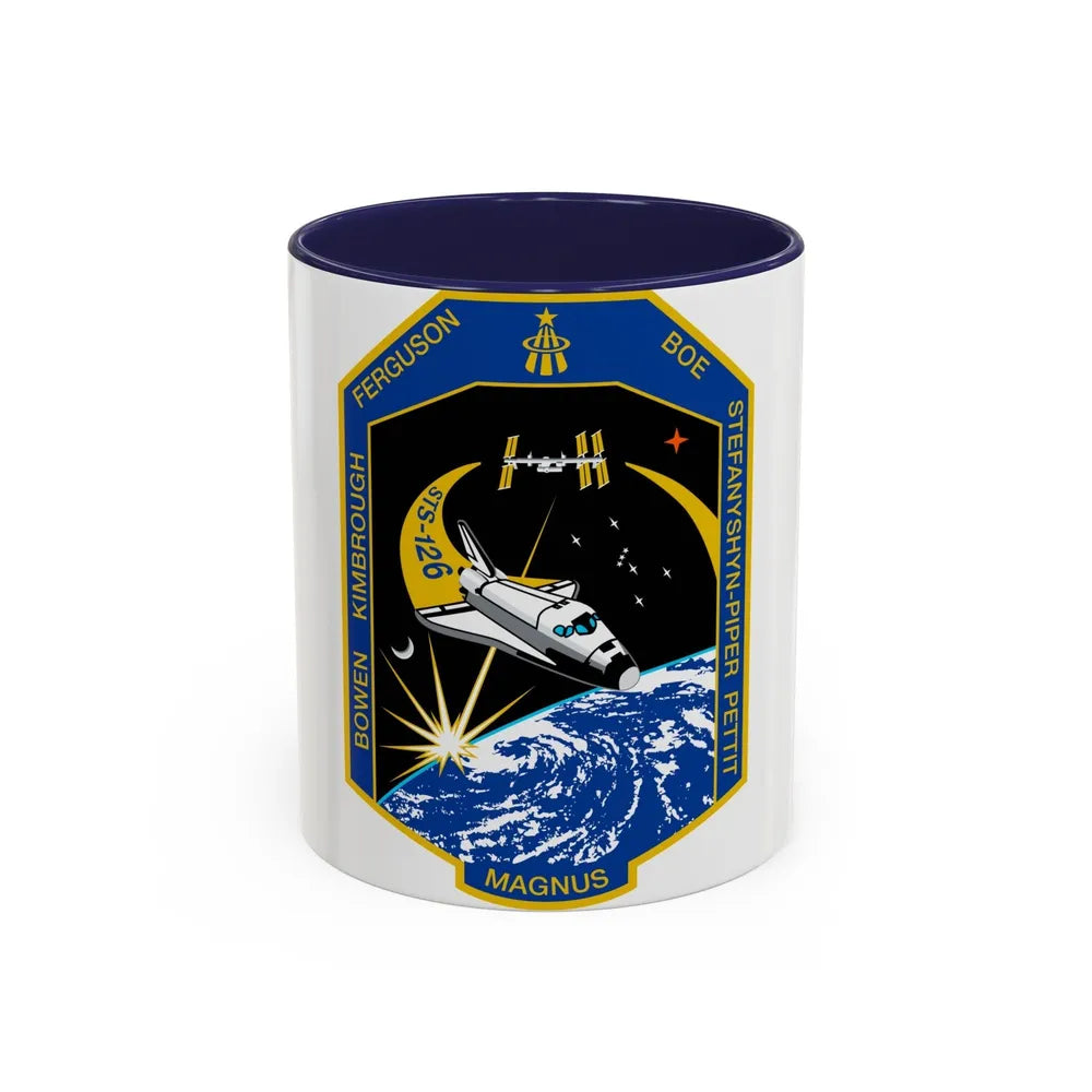 STS 126 (NASA) Accent Coffee Mug-11oz-Navy-Go Mug Yourself