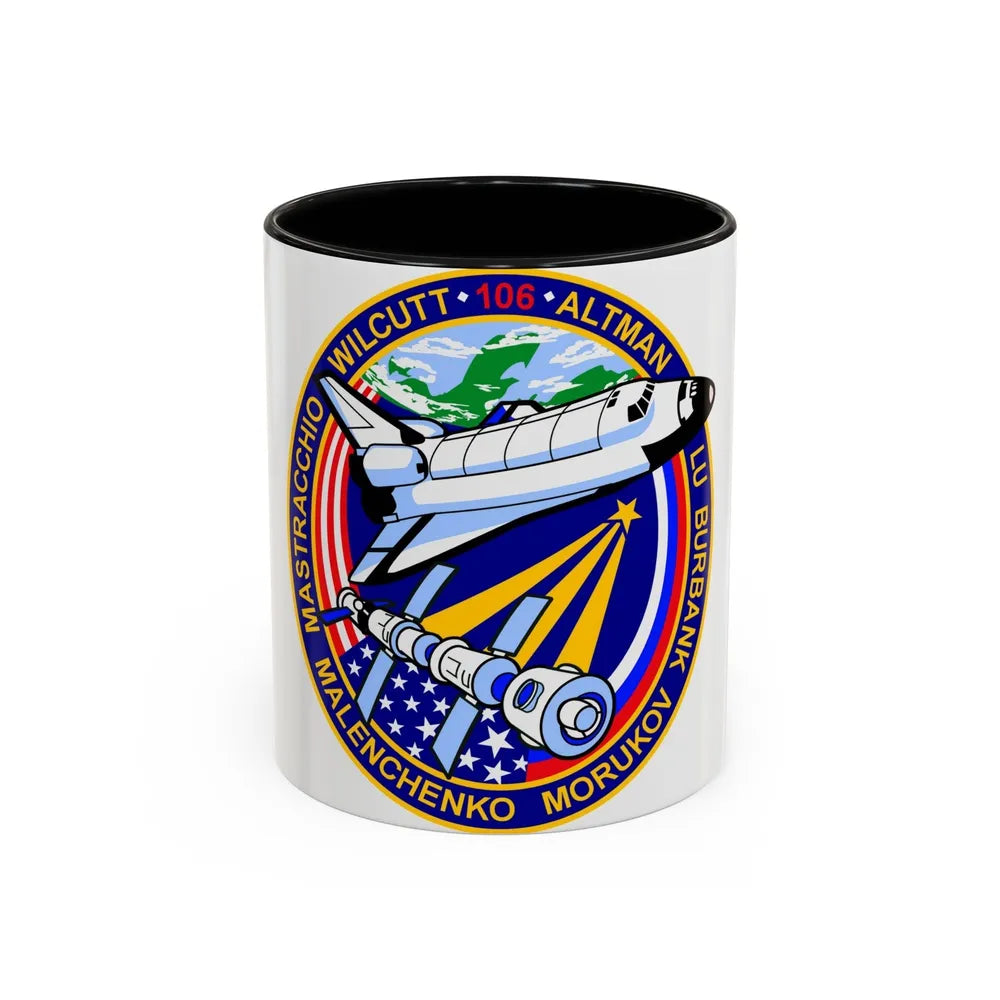 STS 106 (NASA) Accent Coffee Mug-11oz-Black-Go Mug Yourself