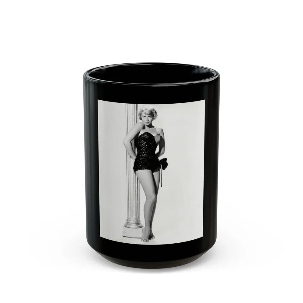 Dorothy Malone #178 (Vintage Female Icon) Black Coffee Mug-15oz-Go Mug Yourself