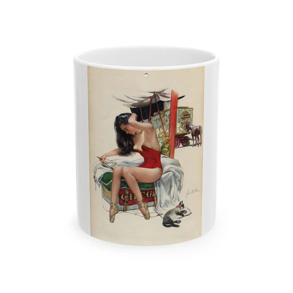 Esquire P26 Dec - White Coffee Mug-11oz-Go Mug Yourself