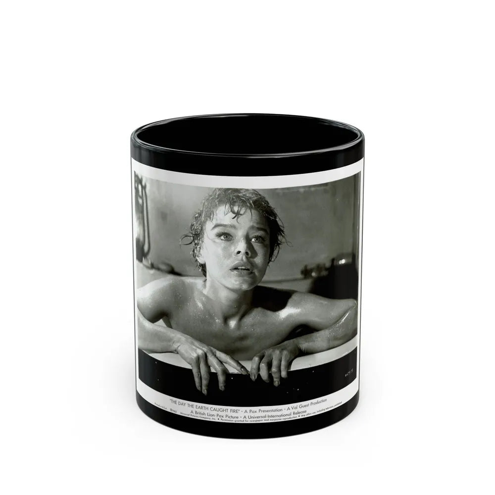 Janet Munro #03 (Vintage Female Icon) Black Coffee Mug-11oz-Go Mug Yourself