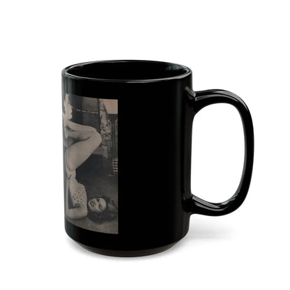 Jayne Mansfield #295 - JAYNE Pocket Magazine Pages 34 & 35 (Vintage Female Icon) Black Coffee Mug-Go Mug Yourself