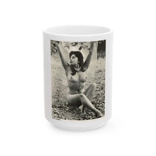 June Palmer #178 - Topless (Vintage Female Icon) White Coffee Mug-15oz-Go Mug Yourself