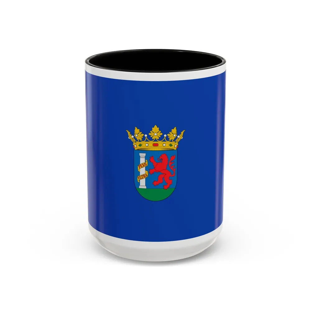 Flag of Badajoz Spain - Accent Coffee Mug-15oz-Black-Go Mug Yourself