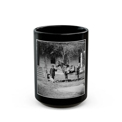 City Point, Virginia. Gen. Rufus Ingalls' Horse And Dog (U.S. Civil War) Black Coffee Mug-15oz-Go Mug Yourself