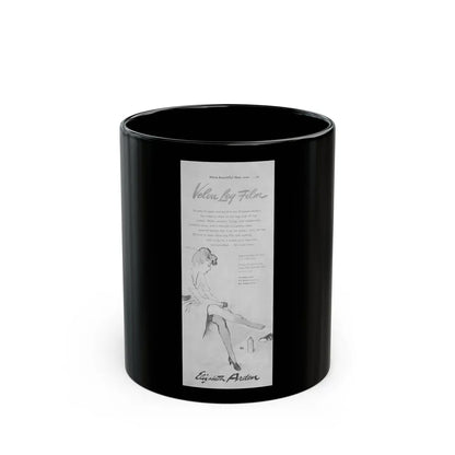 Elizabeth Arden advt, Velva Leg Film, 1944 - Black Coffee Mug-11oz-Go Mug Yourself