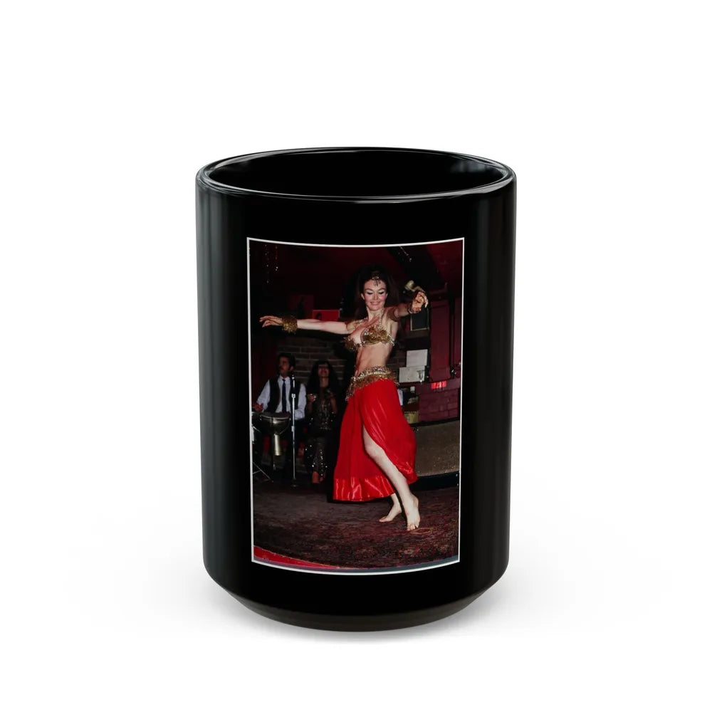 Francine York #53 (Vintage Female Icon) Black Coffee Mug-15oz-Go Mug Yourself