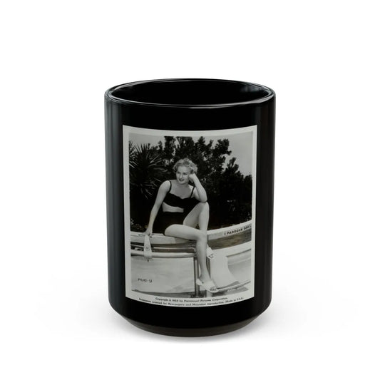 Carol Ohmart #10 (Vintage Female Icon) Black Coffee Mug-15oz-Go Mug Yourself