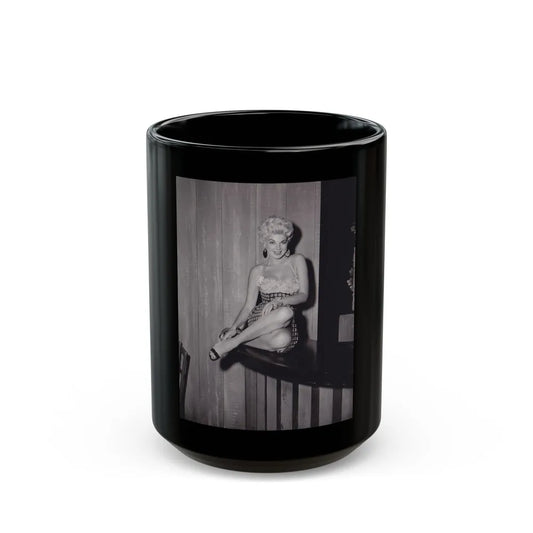 Barbara Nichols #346 (Vintage Female Icon) Black Coffee Mug-15oz-Go Mug Yourself