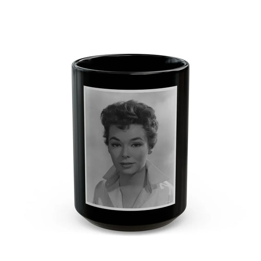 Barbara Rush #139 (Vintage Female Icon) Black Coffee Mug-15oz-Go Mug Yourself