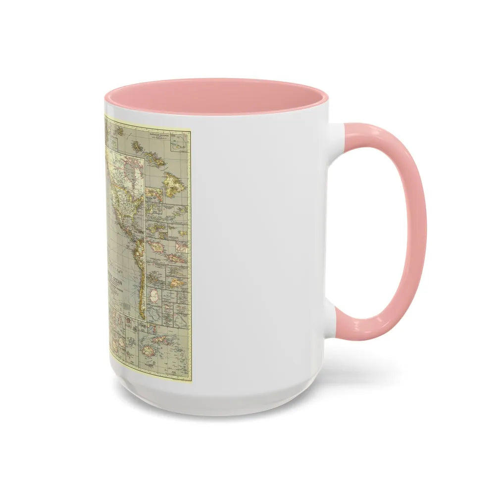 Pacific Ocean (1936) (Map) Accent Coffee Mug-Go Mug Yourself